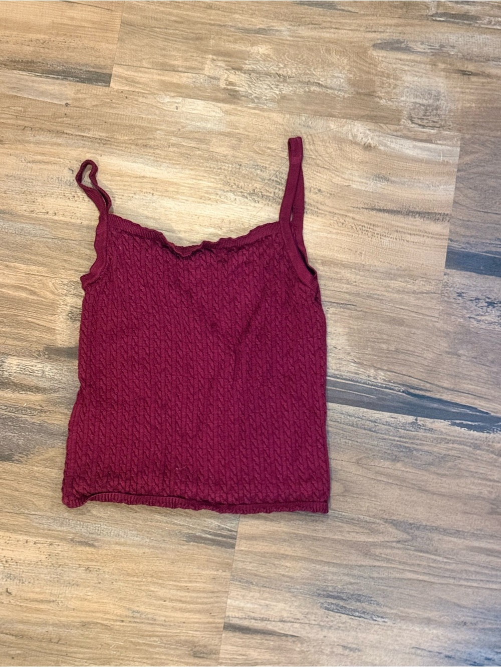 BDG Women’s Ribbed Cami Tank Top - Wine Red